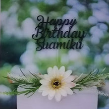 Load image into Gallery viewer, Cake Topper Mirror Gold Artcard and Acrylic for Wedding, Engagement, Pengantin Baru, Bertunang E-day dll