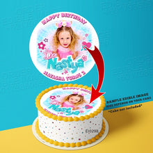 Load image into Gallery viewer, Printing EI Like Nastya DE Edible Image Print Cake Photo Icing Paper Birthday Sticker Kek Topper Sheet
