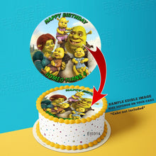 Load image into Gallery viewer, Printing EI Shrek Family Edible Image Print Cake Photo Icing Paper Birthday Sticker Kek Topper Sheet