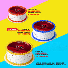 Load image into Gallery viewer, Printing EI Deadpool Cute Edible Image Print Cake Photo Icing Paper Birthday Sticker Kek Topper Sheet