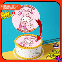 Load image into Gallery viewer, Printing EI Kawaii Hello Kitty Edible Image Print Cake Photo Icing Paper Birthday Sticker Kek Topper Sheet
