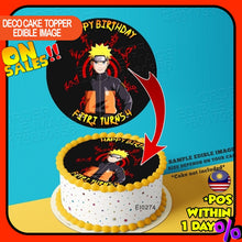 Load image into Gallery viewer, Printing El Naruto 2 Edible Image Print Cake Photo Icing Paper Birthday Sticker Kek Topper Sheet