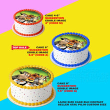 Load image into Gallery viewer, Printing EI Madagascar cartoonEdible Image Print Cake Photo Icing Paper Birthday Sticker Kek Topper Sheet