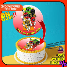 Load image into Gallery viewer, Printing El Power Rangers Ninja Storm Edible Image Print Cake Photo Icing Paper Birthday Sticker Kek Topper Sheet