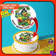 Load image into Gallery viewer, Printing EI Teenage Mutant Ninja Turtles Edible Image Print Cake Photo Icing Paper Birthday Sticker Kek Topper Sheet