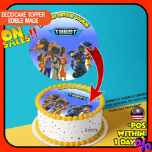 Load image into Gallery viewer, Printing EI Tobot Wallpapers Edible Image Print Cake Photo Icing Paper Birthday Sticker Kek Topper Sheet