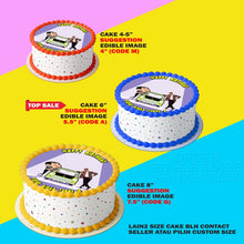 Load image into Gallery viewer, Printing EI Cartoon Love Mr Bean Car Edible Image Print Cake Photo Icing Paper Birthday Sticker Kek Topper Sheet