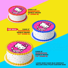 Load image into Gallery viewer, Printing EI Cute Pink Hello Kitty Edible Image Print Cake Photo Icing Paper Birthday Sticker Kek Topper Sheet