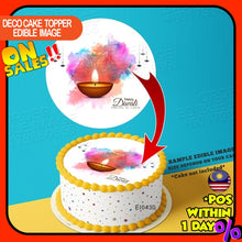 Load image into Gallery viewer, Printing EI Deepavali 6 Edible Image Print Cake Photo Icing Paper Birthday Sticker Kek Topper Sheet Decoration