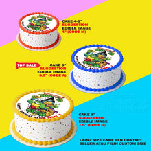Load image into Gallery viewer, Printing EI Teenage Mutant Ninja Turtles Edible Image Print Cake Photo Icing Paper Birthday Sticker Kek Topper Sheet