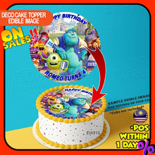 Load image into Gallery viewer, Printing EI Monsters University Edible Image Print Cake Photo Icing Paper Birthday Sticker Kek Topper Sheet