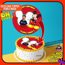 Load image into Gallery viewer, Printing EI Custom Image Mickey Mouse Edible Image Print Cake Photo Icing Paper Birthday Sticker Kek Topper Sheet