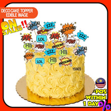 Load image into Gallery viewer, Happy Birthday Cake Topper Cupcake Speech Bubble Decoration Set Party Accessories Hiasan Kek Design