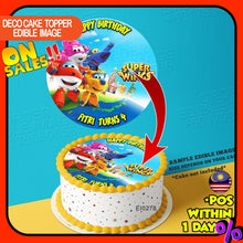 Load image into Gallery viewer, Printing EI Superwings Edible Image Print Cake Photo Icing Paper Birthday Sticker Kek Topper Sheet