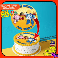 Load image into Gallery viewer, Printing EI RobocarPoli 2 Edible Image Print Cake Photo Icing Paper Birthday Sticker Kek Topper Sheet