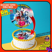 Load image into Gallery viewer, Printing EI Custom Image Ultraman Connection Edible Image Print Cake Photo Icing Paper Birthday Sticker Kek Topper Sheet