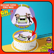 Load image into Gallery viewer, Printing EI Cartoon Love Mr Bean Car Edible Image Print Cake Photo Icing Paper Birthday Sticker Kek Topper Sheet
