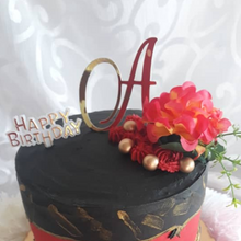Load image into Gallery viewer, Cake Topper Mirror Gold Artcard and Acrylic for Wedding, Engagement, Pengantin Baru, Bertunang E-day dll