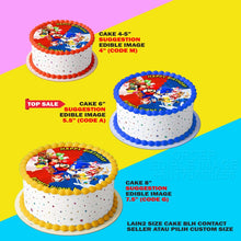 Load image into Gallery viewer, Printing EI Super Mario X Sonic Edible Image Print Cake Photo Icing Paper Birthday Sticker Kek Topper Sheet