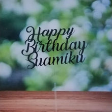 Load image into Gallery viewer, Cake Topper Mirror Gold Artcard and Acrylic for Wedding, Engagement, Pengantin Baru, Bertunang E-day dll
