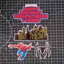 Load image into Gallery viewer, [CUSTOM NAME] Happy Birthday Cake Topper SpiderMan Decoration Set Party Accessories Banner Hiasan Kek Design
