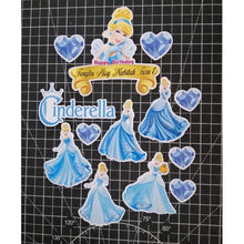 Load image into Gallery viewer, [CUSTOM NAME] Happy Birthday Cake Topper Cinderella Decoration Set Party Accessories Banner Hiasan Kek Design
