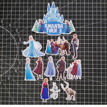 Load image into Gallery viewer, [CUSTOM NAME] Happy Birthday Cake Topper Frozen Decoration Set Party Accessories Banner Hiasan Kek Design
