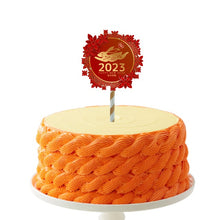 Load image into Gallery viewer, READY STOCK Malaysia 中国兔年新 Cake Topper Cupcake Chinese New Year Rabbit Bunny CNY 兔子 兔年 兔年大吉 2023 新年烘焙蛋糕装饰 兔子蛋糕 小兔子插件
