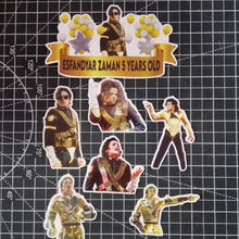 Load image into Gallery viewer, [CUSTOM NAME] Happy Birthday Cake Topper Michael Jackson Decoration Set Party Accessories Banner Hiasan Kek Design
