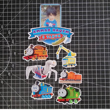 Load image into Gallery viewer, [CUSTOM NAME] [[CUSTOM GAMBAR]Happy Birthday Cake Topper Thomas &amp; Friends Decoration Set Party Accessories Banner Hiasa
