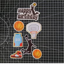 Load image into Gallery viewer, READY STOCK Happy Birthday Cake Topper Basketball Decoration Set Party Accessories Banner Hiasan Kek Design
