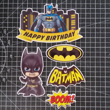 Load image into Gallery viewer, READY STOCK Happy Birthday Cake Topper Batman Decoration Set Party Accessories Banner Hiasan Kek Design
