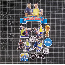 Load image into Gallery viewer, [CUSTOM NAME] Happy Birthday Cake Topper Kylian Mbappé Cristiano Ronaldo Decoration Set Party Accessories Banner Hiasan
