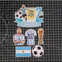 Load image into Gallery viewer, [CUSTOM NAME] Happy Birthday Cake Topper Lionel Messi Decoration Set Party Accessories Banner Hiasan Kek Design
