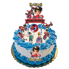 Load image into Gallery viewer, [CUSTOM NAME] Happy Birthday Cake Topper MECHAMATO Decoration Set Party Accessories Banner Hiasan Kek Design
