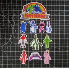 Load image into Gallery viewer, [CUSTOM NAME] Happy Birthday Cake Topper Rainbow Friends Roblox Decoration Set Party Accessories Banner Hiasan Kek
