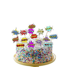 Load image into Gallery viewer, READY STOCK Happy Birthday Cake Topper Speech Bubble Decoration Set Party Accessories Banner Hiasan Kek Design
