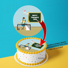Load image into Gallery viewer, Printing El Happy Teachers Day 3 Hari Guru Edible Image Print Cake Photo Icing Paper Birthday Sticker Kek Topper Sheet

