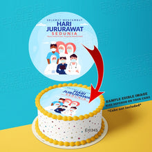 Load image into Gallery viewer, Printing EI Selamat Hari Jururawat 1Edible Image Print Cake Photo Icing Paper Birthday Sticker Kek Topper Sheet
