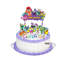 Load image into Gallery viewer, [CUSTOM NAME] Happy Birthday Cake Topper GoNoodle Decoration Set Party Accessories Banner Hiasan Kek Design
