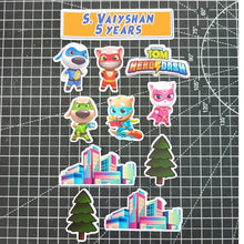 Load image into Gallery viewer, [CUSTOM NAME] Happy Birthday Cake Topper Tom Hero Dash Decoration Set Party Accessories Banner Hiasan Kek Design
