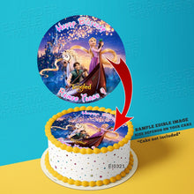Load image into Gallery viewer, Printing EI Tangled Wallpaper Edible Image Print Cake Photo Icing Paper Birthday Sticker Kek Topper Sheet
