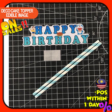 Load image into Gallery viewer, READY STOCK Happy Birthday Cake Topper Doraemon Decoration Set Party Accessories Banner Hiasan Kek Design
