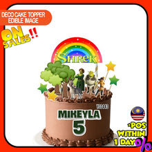 Load image into Gallery viewer, [CUSTOM NAME] Happy Birthday Cake Topper Shrek Decoration Set Party Accessories Banner Hiasan Kek Design
