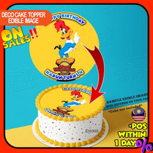 Load image into Gallery viewer, Printing El Woody Woodpecker Edible Image Print Cake Photo Icing Paper Birthday Sticker Kek Topper Sheet

