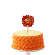 Load image into Gallery viewer, READY STOCK Malaysia 中国兔年新 Cake Topper Cupcake Chinese New Year Rabbit Bunny CNY 兔子 兔年 兔年大吉 2023 新年烘焙蛋糕装饰 兔子蛋糕 小兔子插件
