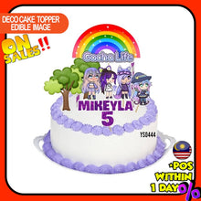 Load image into Gallery viewer, [CUSTOM NAME] Happy Birthday Cake Topper Gacha Life Decoration Set Party Accessories Banner Hiasan Kek Design
