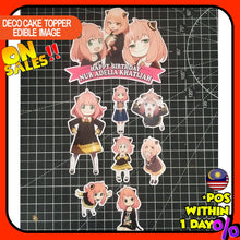 Load image into Gallery viewer, [CUSTOM NAME] Happy Birthday Cake Topper Spy x Family Decoration Set Party Accessories Banner Hiasan Kek Design
