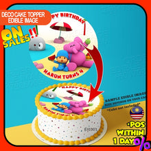 Load image into Gallery viewer, Printing EI Pocoyo Wallpaper Edible Image Print Cake Photo Icing Paper Birthday Sticker Kek Topper Sheet
