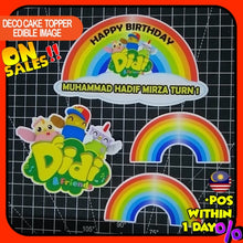 Load image into Gallery viewer, [CUSTOM NAME] Happy Birthday Cake Topper Didi &amp; Friends Decoration Set Party Accessories Banner Hiasan Kek Design
